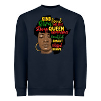 Navy black woman africa silhouette Heavyweight Sweatshirt - MaliasSmallBusiness