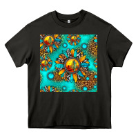 Asphalt western sunset sunflowers seamless pattern Heavy Core Tee - HRA Design Shop