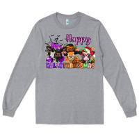 Heather Grey happy hallothanksmas cows  nancy Long Sleeve Tee - NancyCooperArtShop