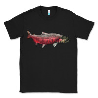 Black Chinook Salmon Fish Illustrations Classic Tee - LillyAllenDesigns