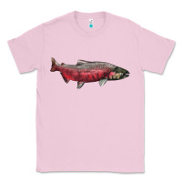 Bubblegum Pink Chinook Salmon Fish Illustrations Classic Tee - LillyAllenDesigns