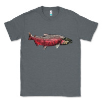 Charcoal Heather Chinook Salmon Fish Illustrations Classic Tee - LillyAllenDesigns