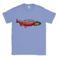 Colony Blue Chinook Salmon Fish Illustrations Classic Tee - LillyAllenDesigns