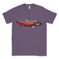 Lavender Chinook Salmon Fish Illustrations Classic Tee - LillyAllenDesigns