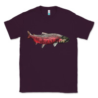 Plum Chinook Salmon Fish Illustrations Classic Tee - LillyAllenDesigns