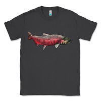 Smoke Chinook Salmon Fish Illustrations Classic Tee - LillyAllenDesigns