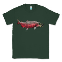 Sports Green Chinook Salmon Fish Illustrations Classic Tee - LillyAllenDesigns