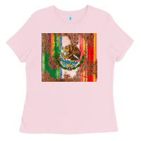 Bubblegum Pink mexican flag serape Ladies Tee - CTS Tumbler Store