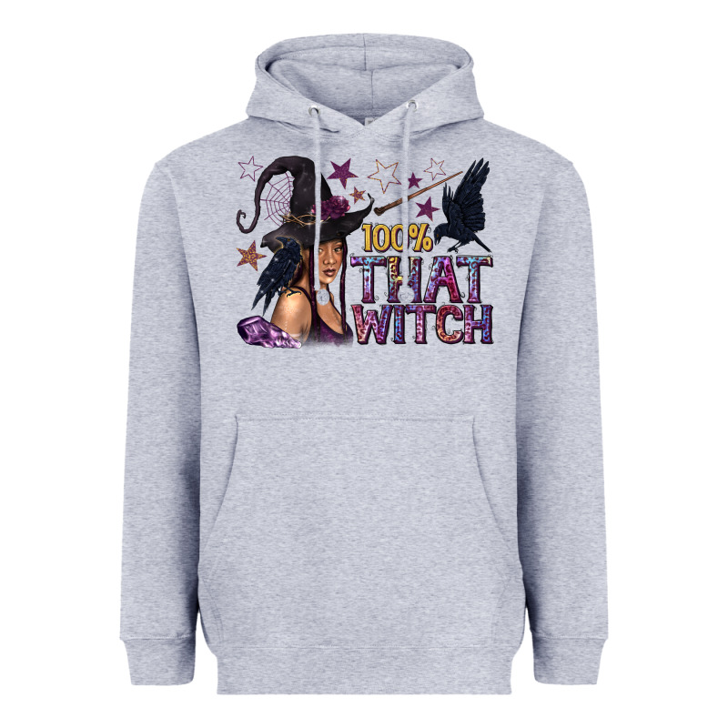 100% That Witch Black Afro Witch Heavyweight Hoodie by texasbilliewilder | Teevron