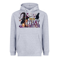 Heather Grey 100% That Witch Black Afro Witch Heavyweight Hoodie - texasbilliewilder