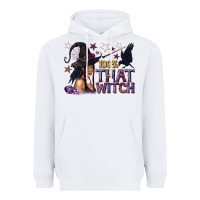 White 100% That Witch Black Afro Witch Heavyweight Hoodie - texasbilliewilder