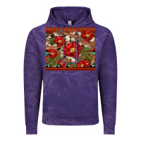 Cloud Purple red flower and cactus with cowhide and aztec Vintage Hoodie - Artiststas
