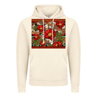 Vintage Artic red flower and cactus with cowhide and aztec Vintage Hoodie - Artiststas