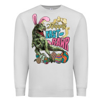 Dove Grey Happy Easter Day T-rex Premium Sweatshirt - NancyCooperArtShop
