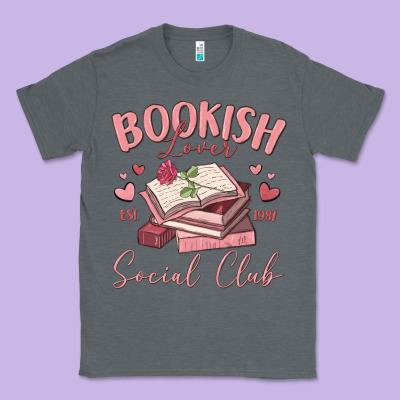 Bookish Lover Social Club Classic Tee Designed By Maliassmallbusiness