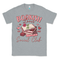 Heather Grey bookish lover social club Classic Tee - MaliasSmallBusiness