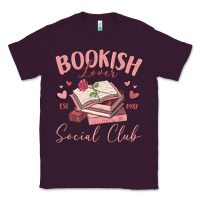 Plum bookish lover social club Classic Tee - MaliasSmallBusiness