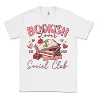 White bookish lover social club Classic Tee - MaliasSmallBusiness