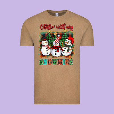 Chillin With My Snowies Vintage Tee Designed By Barkaloodesign