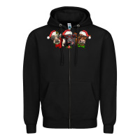 Black christmas heifers Zipper Hoodie - LillyAllenDesigns