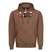 Chestnut christmas heifers Zipper Hoodie - LillyAllenDesigns