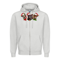 Dove Grey christmas heifers Zipper Hoodie - LillyAllenDesigns