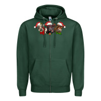 Sports Green christmas heifers Zipper Hoodie - LillyAllenDesigns