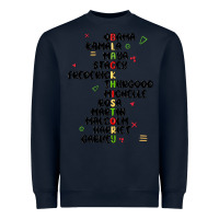 Navy black history Heavyweight Sweatshirt - MaliasSmallBusiness