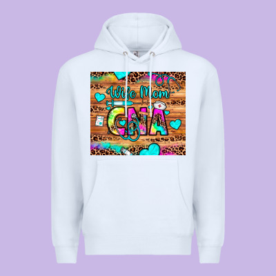 Wife Mom Cna Premium Hoodie Designed By Jahusdesignshop