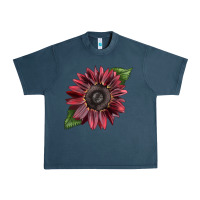 Midnight Navy chocolate sunflower Urban Heavy Tee - LillyAllenDesigns