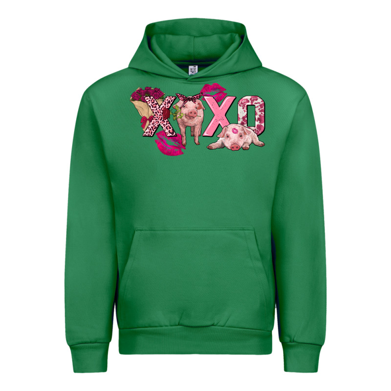 Valentine's Day Pig Xoxo Urban Hoodie by FaDigitalArtStudio | Teevron