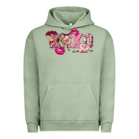 Pigment Oil Green Valentine's Day pig xoxo Urban Hoodie - FaDigitalArtStudio