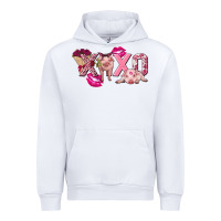 White Valentine's Day pig xoxo Urban Hoodie - FaDigitalArtStudio