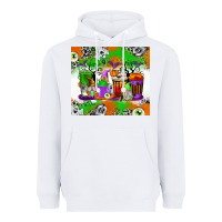 White Halloween Coffee Cups Heavyweight Hoodie - texasbilliewilder