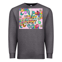 Charcoal Heather Hunny Bunny and egg Easter Premium Sweatshirt - NancyCooperArtShop
