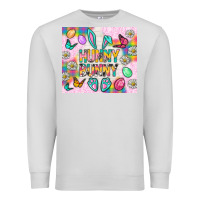 Dove Grey Hunny Bunny and egg Easter Premium Sweatshirt - NancyCooperArtShop