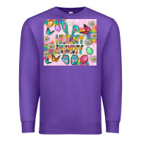 Purple Hunny Bunny and egg Easter Premium Sweatshirt - NancyCooperArtShop