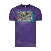 Cloud Purple cross western background Vintage Tee - AdoDesignShop