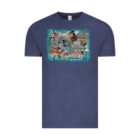 Vintage Denim cross western background Vintage Tee - AdoDesignShop
