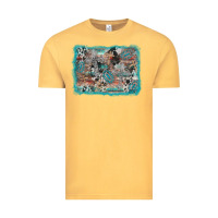 Vintage Mustard cross western background Vintage Tee - AdoDesignShop
