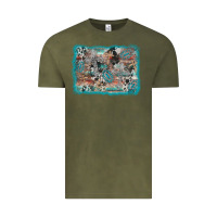Vintage Olive cross western background Vintage Tee - AdoDesignShop