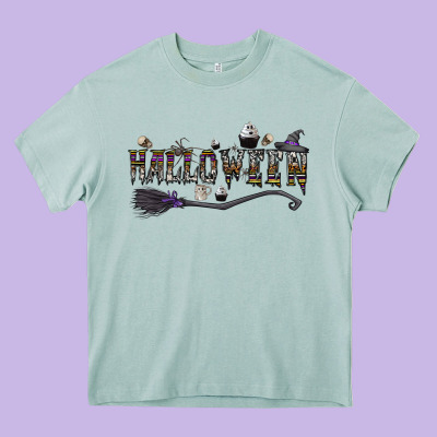 Halloween Heavy Core Tee Designed By Cowhidedigitalart