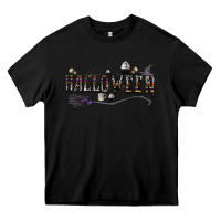 Black halloween Heavy Core Tee - CowhideDigitalArt