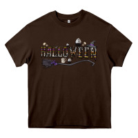 Chocolate Brown halloween Heavy Core Tee - CowhideDigitalArt