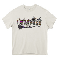 Cream halloween Heavy Core Tee - CowhideDigitalArt