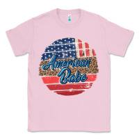 Bubblegum Pink leopard merica Classic Tee - MaliasSmallBusiness
