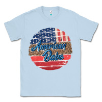 Dusty Blue leopard merica Classic Tee - MaliasSmallBusiness