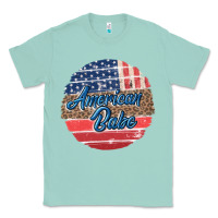 Seafoam leopard merica Classic Tee - MaliasSmallBusiness