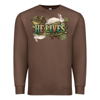 Chestnut He lives Easter Premium Sweatshirt - NancyCooperArtShop