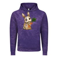 Cloud Purple Happy Easter With Bunny And Carrot Vintage Hoodie - RanaPortraitStore